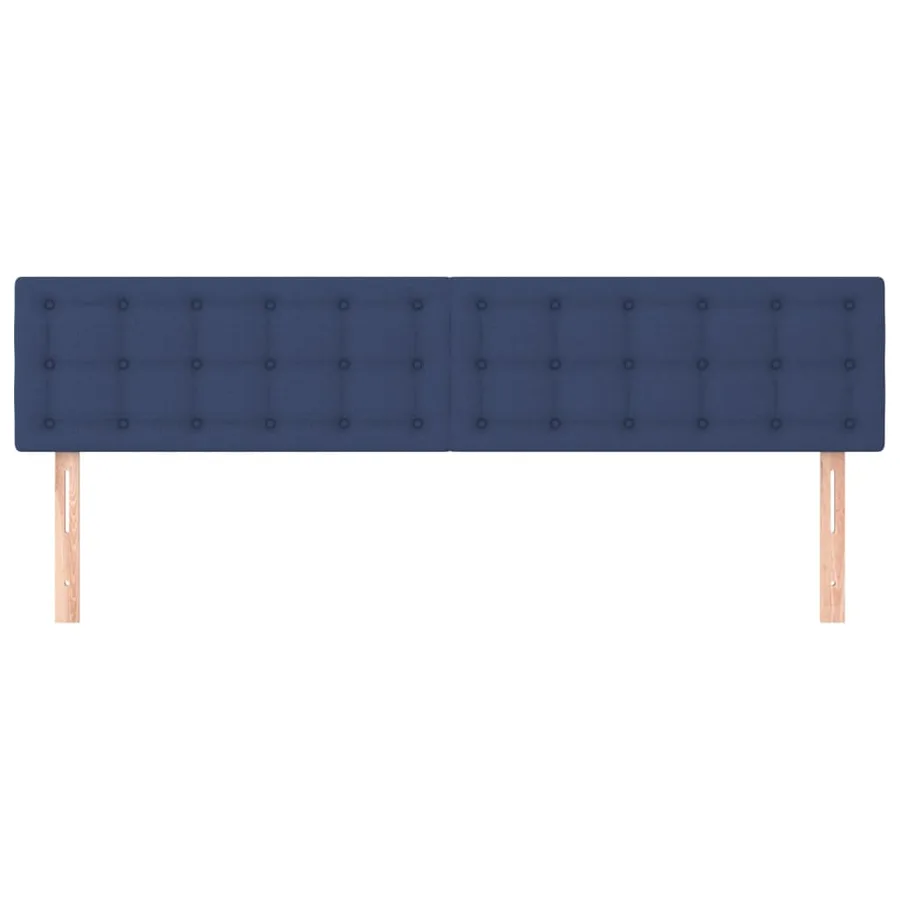 Têtes de lit Bleu 180x5x78/88 cm Tissu - 3