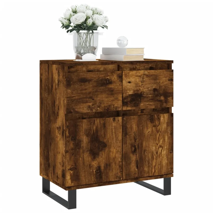 Buffet Chêne fumé 60x35x70 cm Bois d'ingénierie - 3