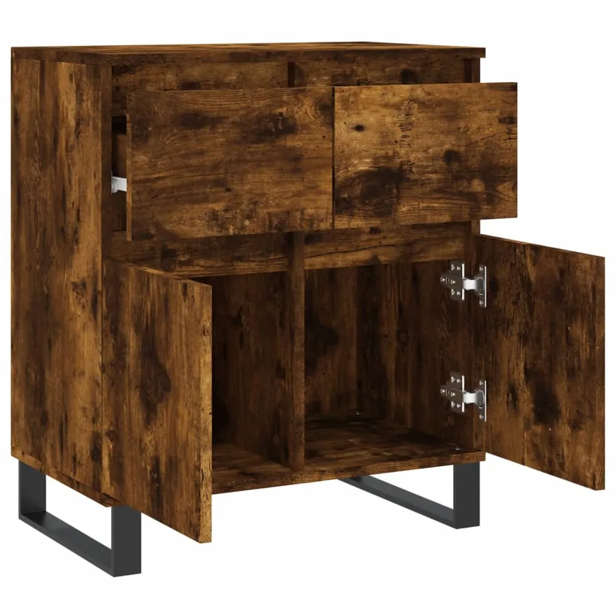 Buffet Chêne fumé 60x35x70 cm Bois d'ingénierie - 6