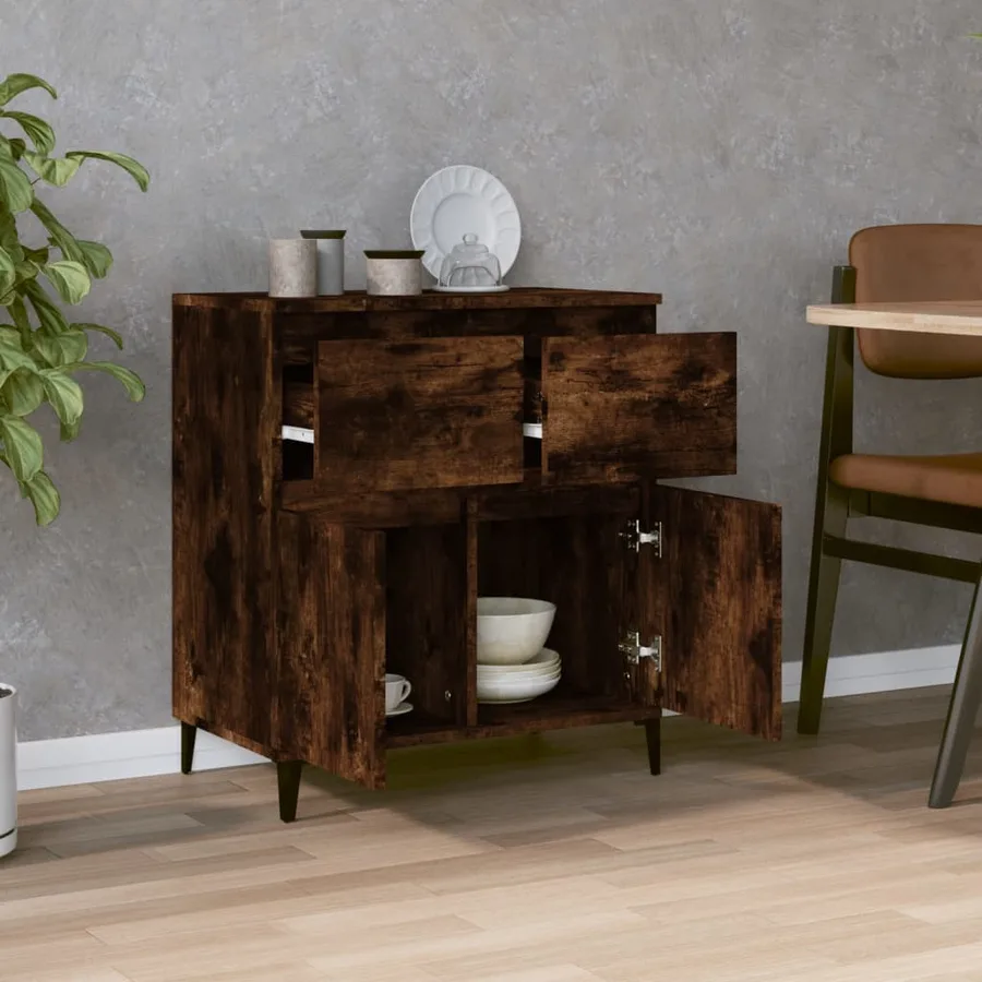 Buffet Chêne fumé 60x35x70 cm Bois d'ingénierie - 3