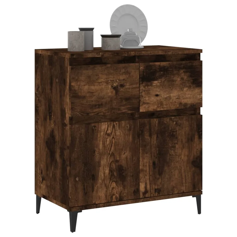 Buffet Chêne fumé 60x35x70 cm Bois d'ingénierie - 4