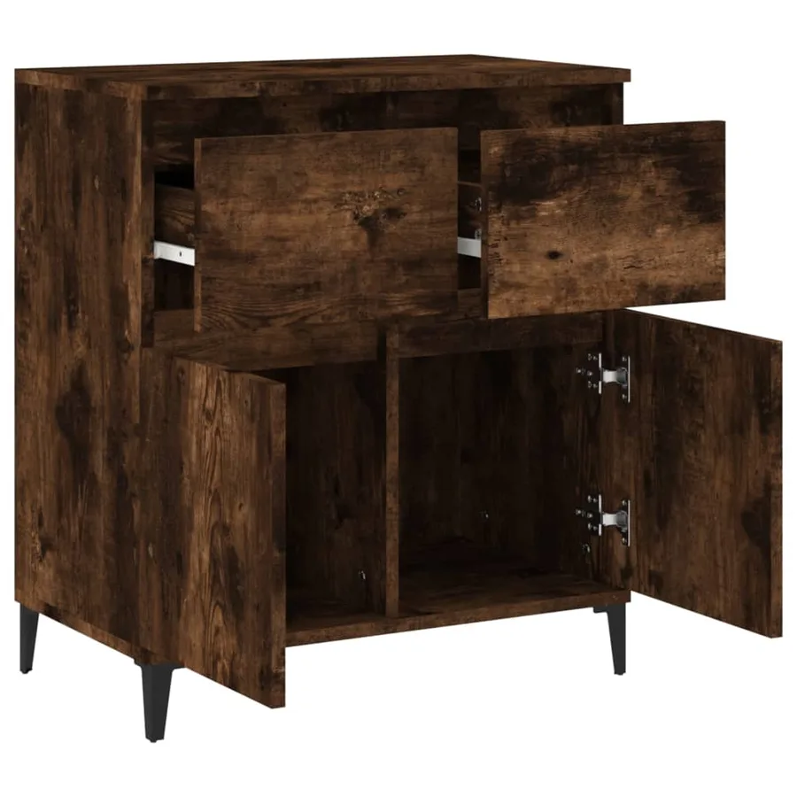 Buffet Chêne fumé 60x35x70 cm Bois d'ingénierie - 6