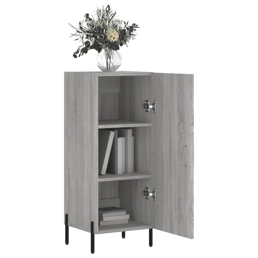 Buffet Sonoma gris 34,5x34x90 cm Bois d'ingénierie - 4