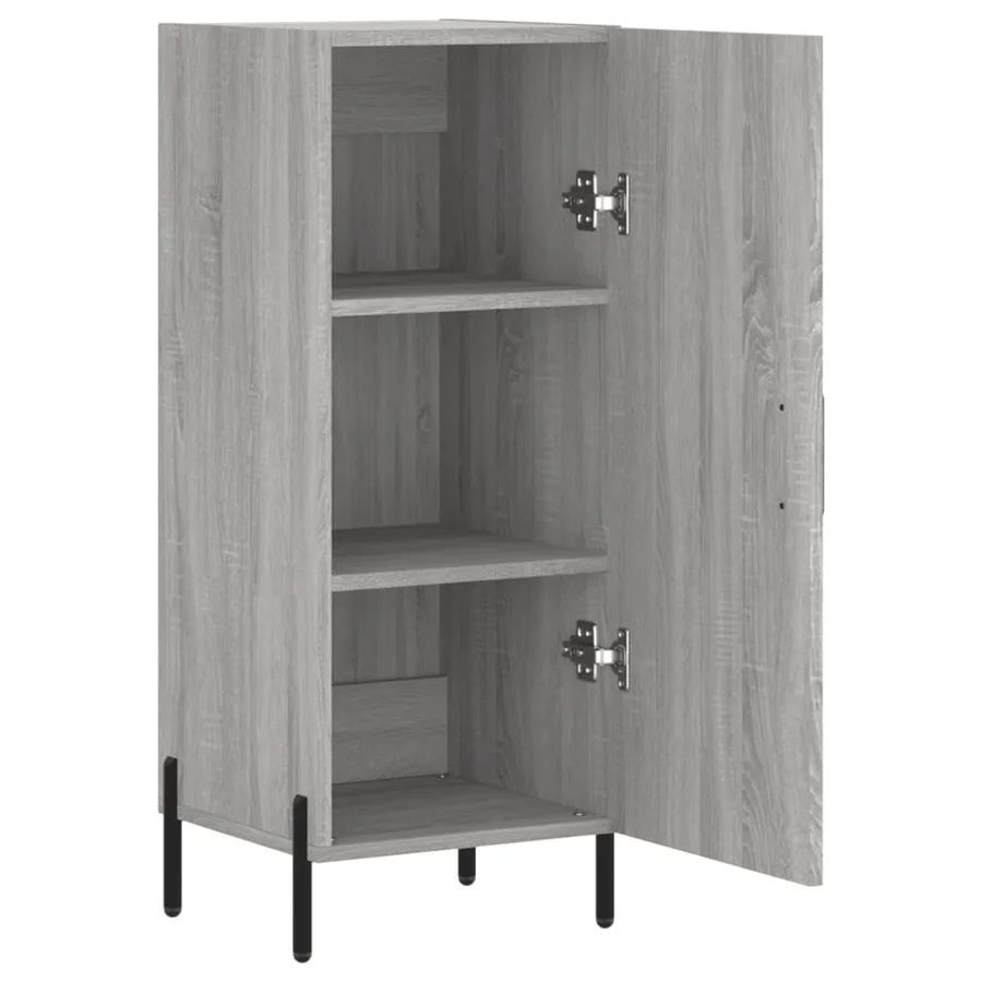Buffet Sonoma gris 34,5x34x90 cm Bois d'ingénierie - 5
