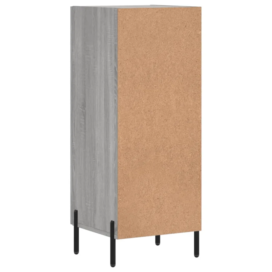 Buffet Sonoma gris 34,5x34x90 cm Bois d'ingénierie - 8