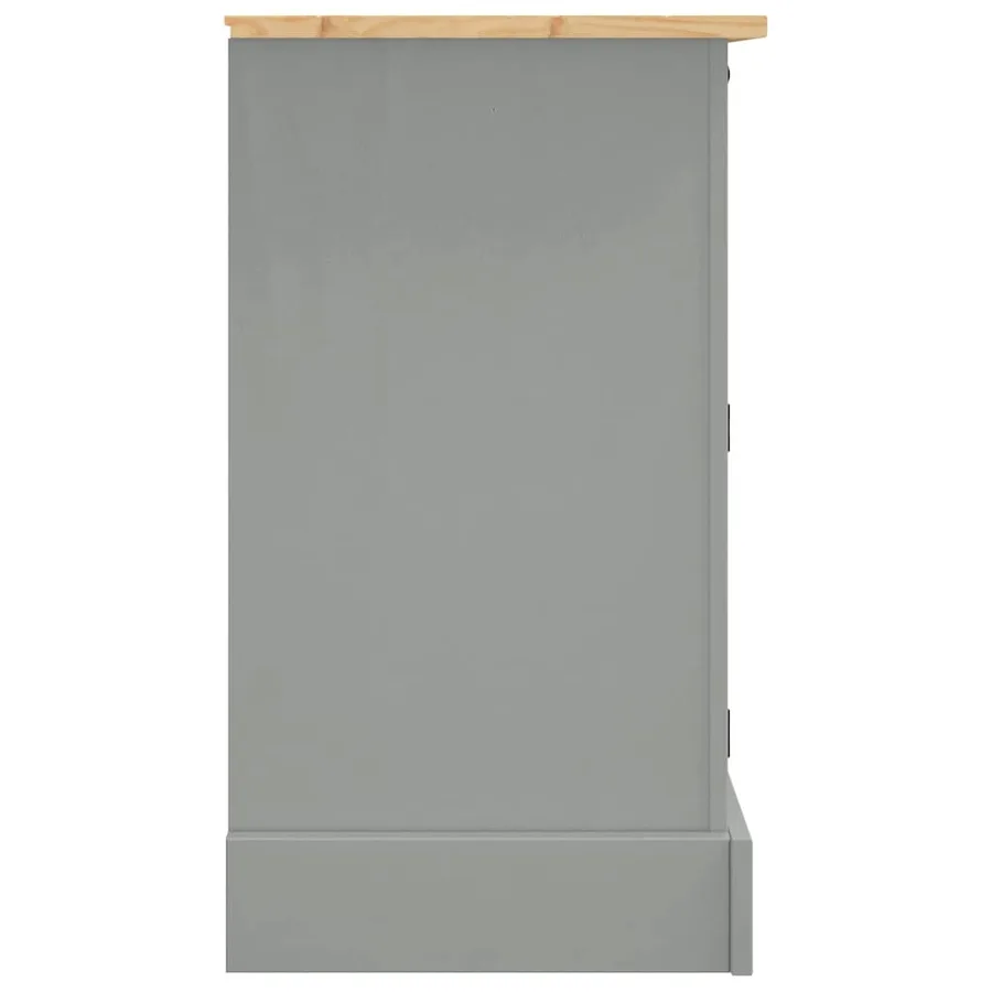 Buffet Corona gris 112x43x78 cm bois massif pin mexicain - 5