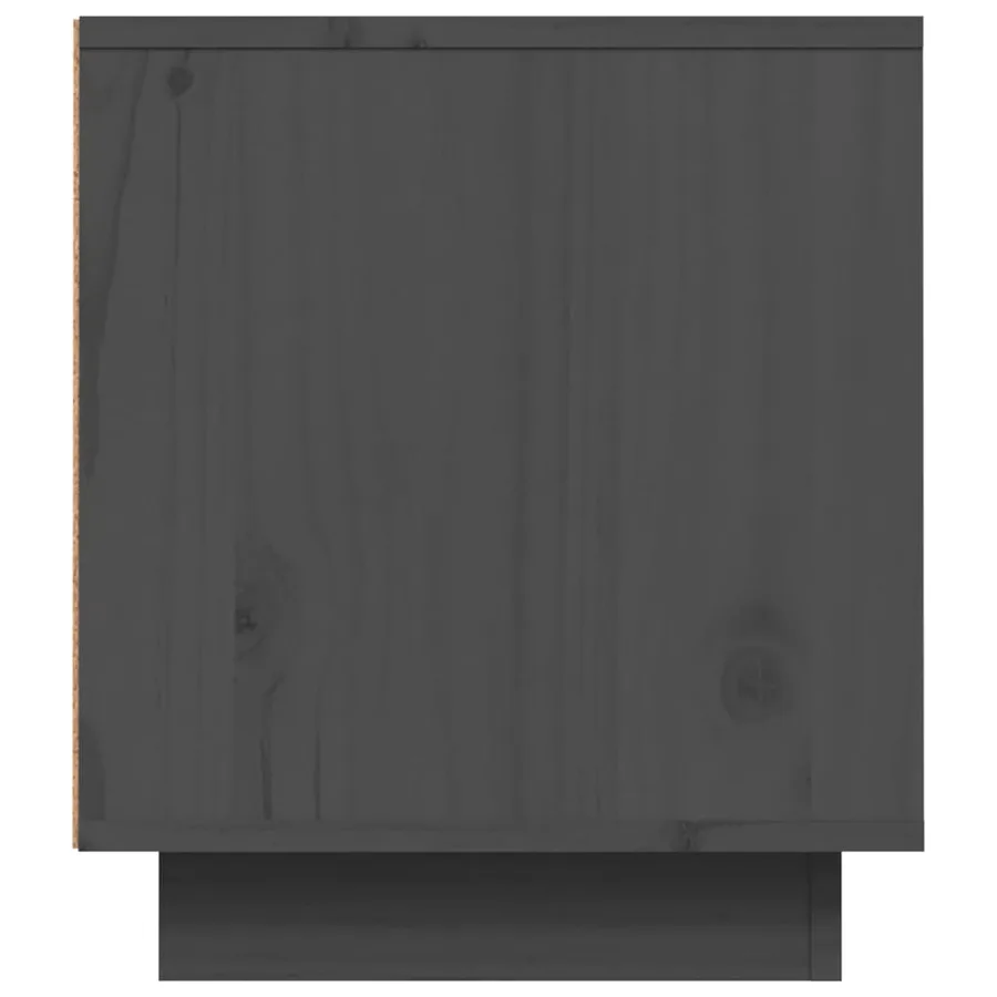 Meuble TV Gris 80x35x40,5 cm Bois de pin massif - 8