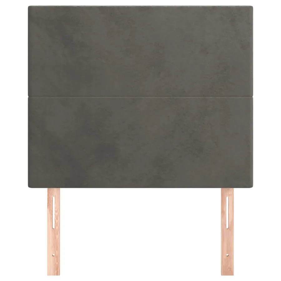 Tête de lit Gris foncé 100x5x118/128 cm Velours - 3