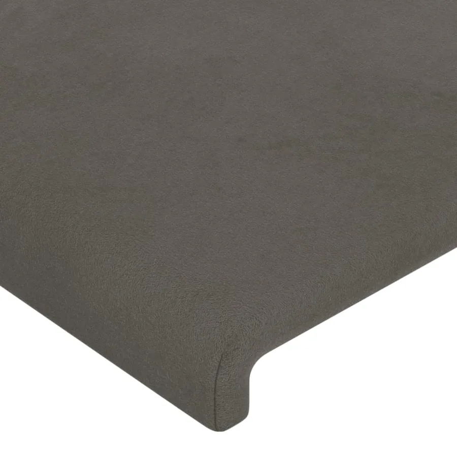 Tête de lit Gris foncé 100x5x118/128 cm Velours - 4
