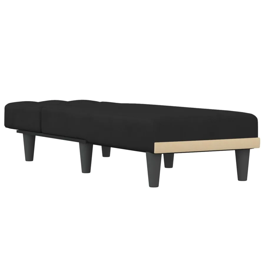 Chaise longue noir velours - 3
