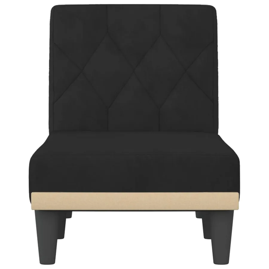 Chaise longue noir velours - 4