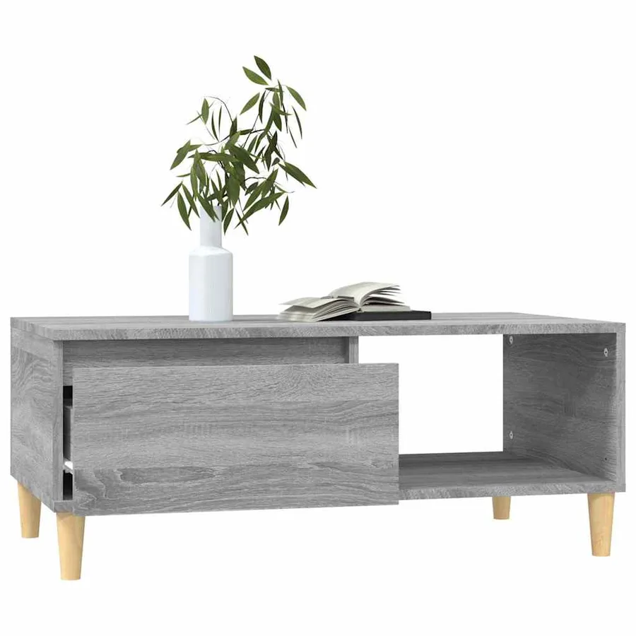 Table basse Sonoma gris 90x50x36,5 cm Bois d'ingénierie - 4