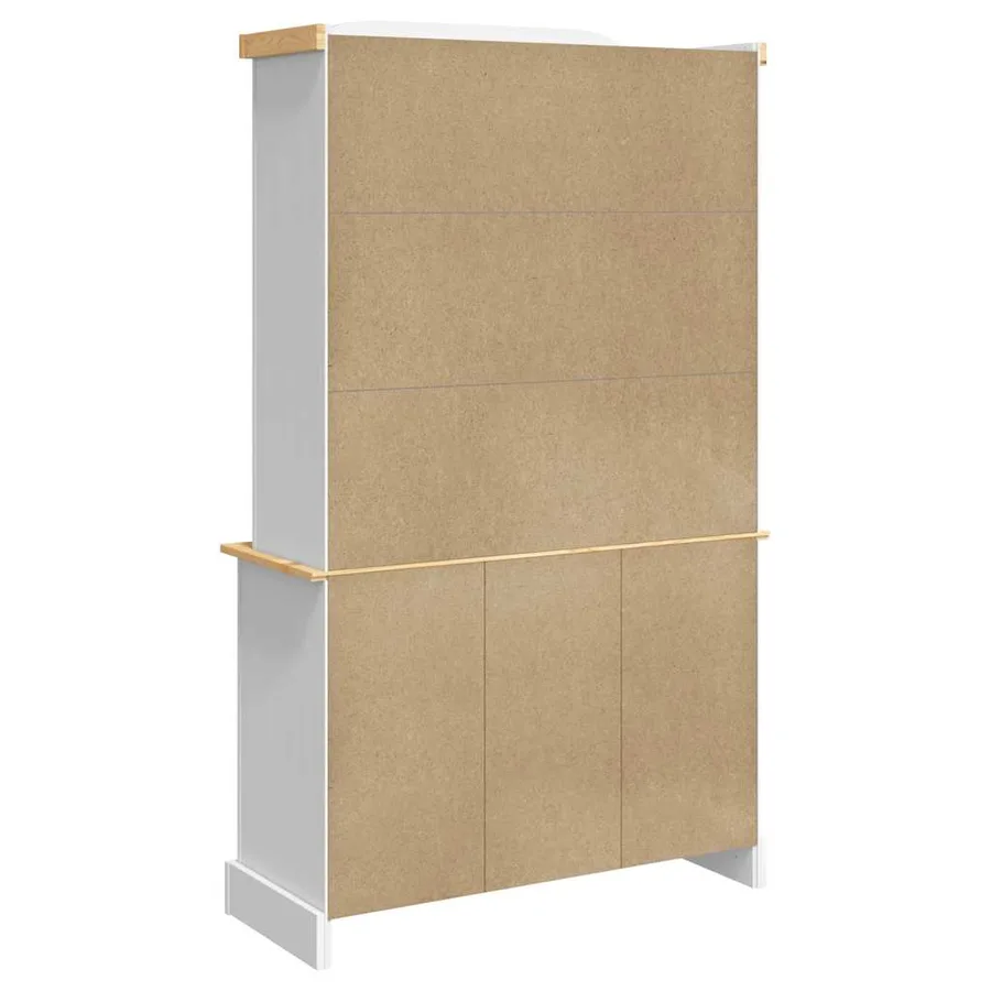 Buffet haut Corona blanc 112x43x196 cm bois massif pin mexicain - 7