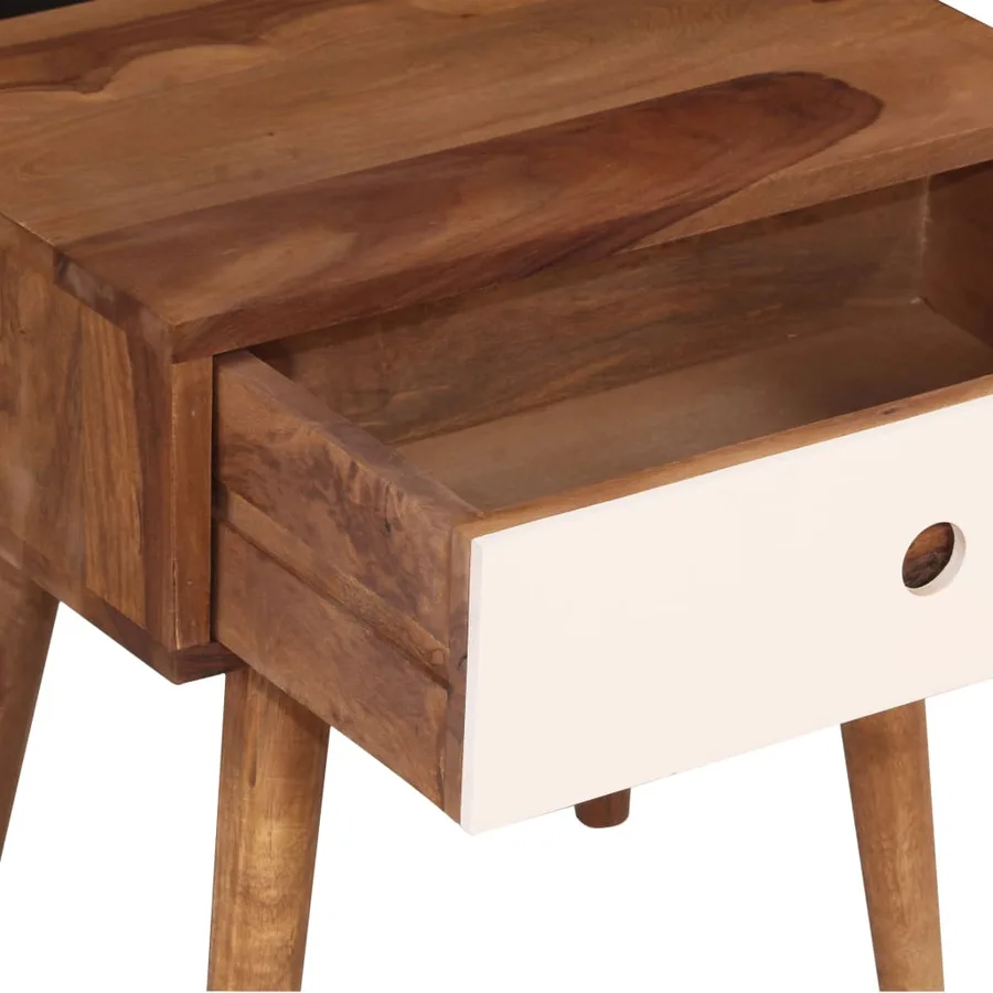 Table de chevet Bois massif de Sesham 45 x 30 x 45 cm - 4