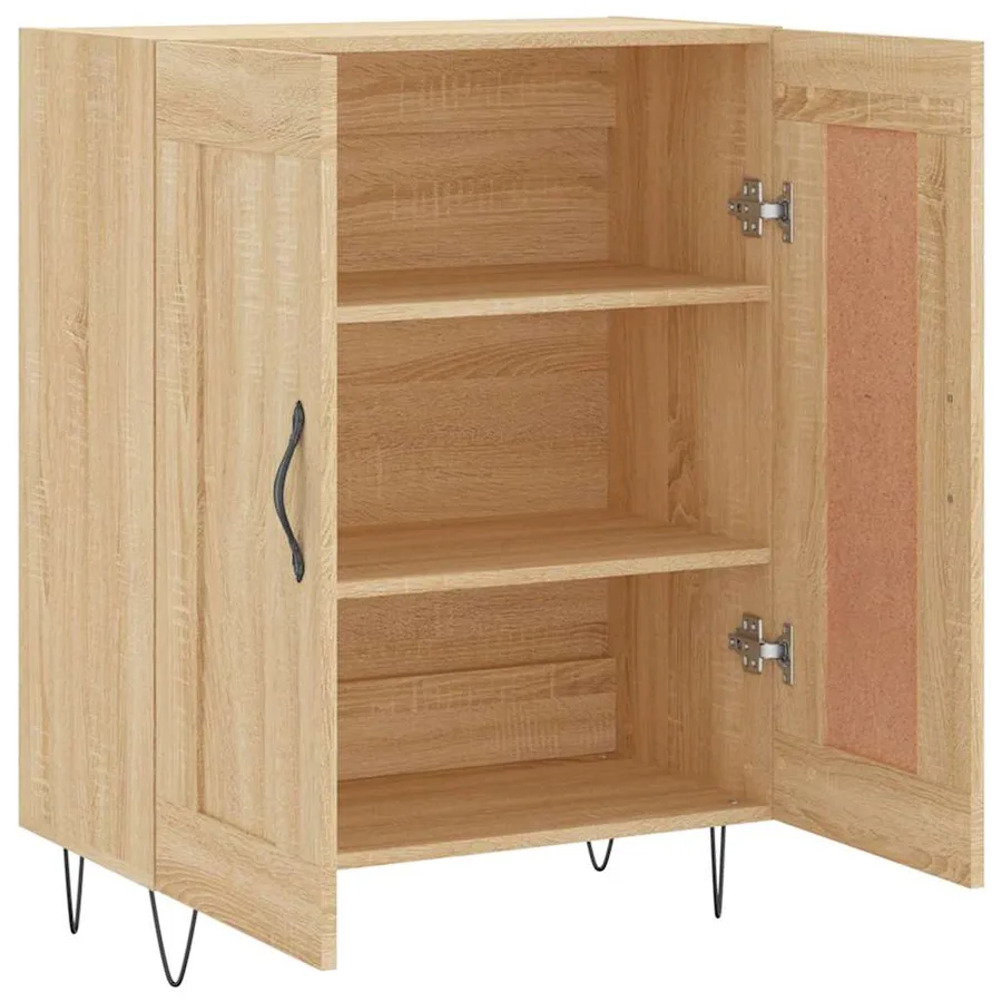 Buffet chêne sonoma 69,5x34x90 cm bois d'ingénierie - 5