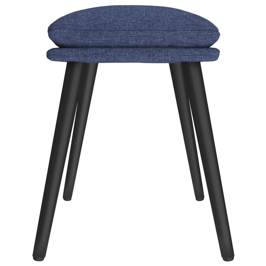 Repose-pied Bleu 45x29,5x35 cm Tissu - 4