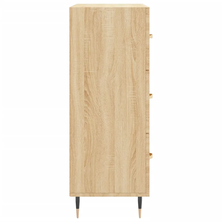 Buffet chêne sonoma 69,5x34x90 cm bois d'ingénierie - 7
