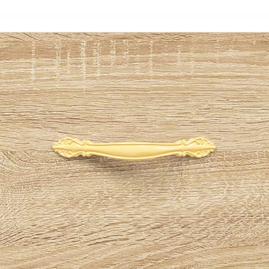Buffet chêne sonoma 69,5x34x90 cm bois d'ingénierie - 9
