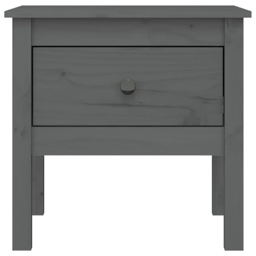 Table d'appoint Gris 50x50x49 cm Bois massif de pin - 6
