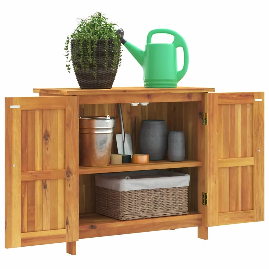 Armoire de jardin 75x35x70 cm bois massif d'acacia - 6