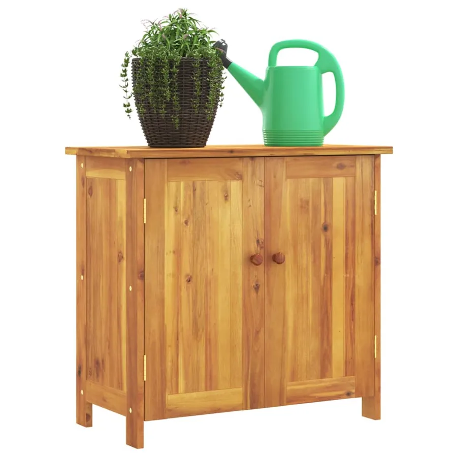 Armoire de jardin 75x35x70 cm bois massif d'acacia - 7