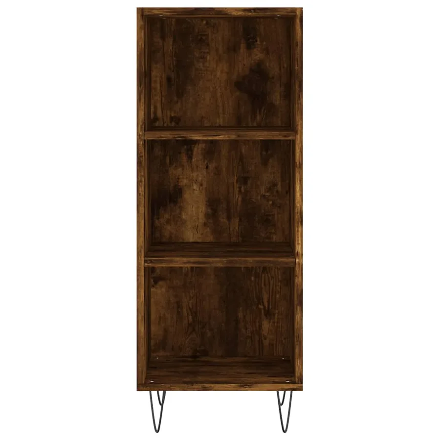 Buffet chêne fumé 34,5x32,5x90 cm bois d'ingénierie - 4