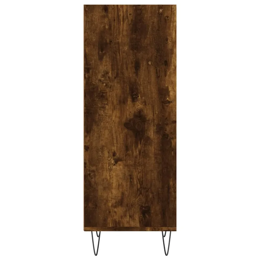 Buffet chêne fumé 34,5x32,5x90 cm bois d'ingénierie - 5