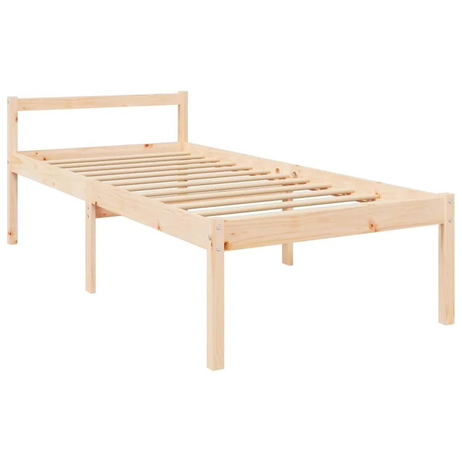 Lit pour personne âgée sans matelas bois massif - 5