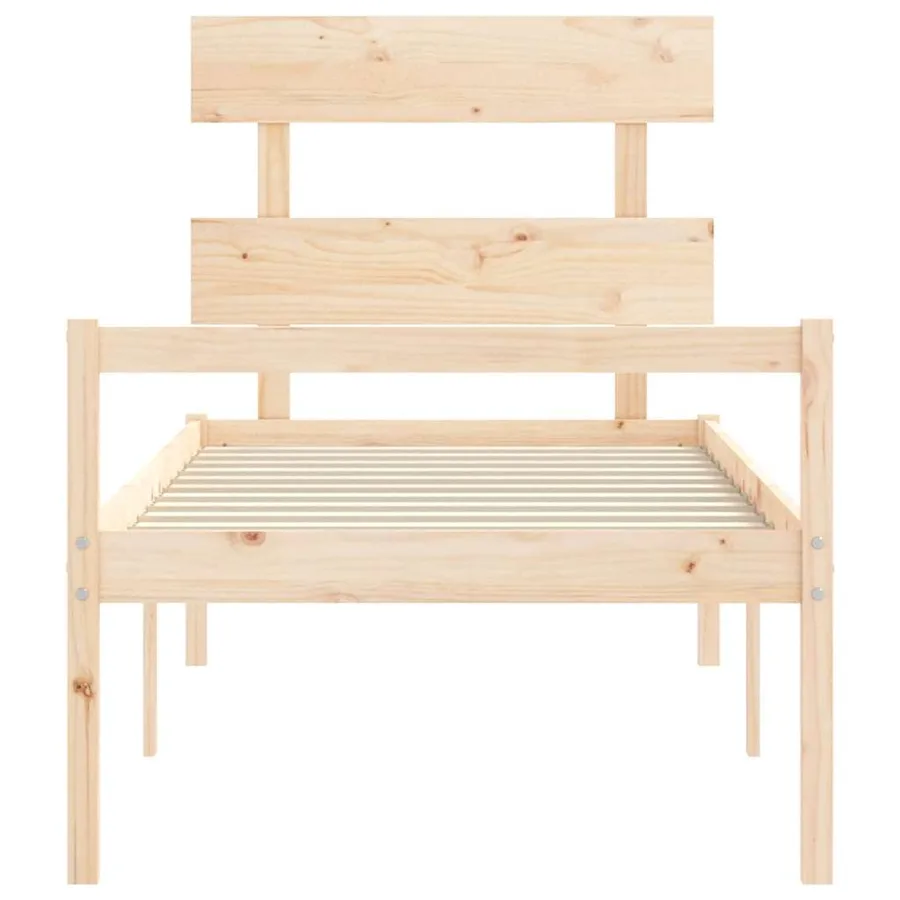 Lit pour personne âgée sans matelas bois massif - 6