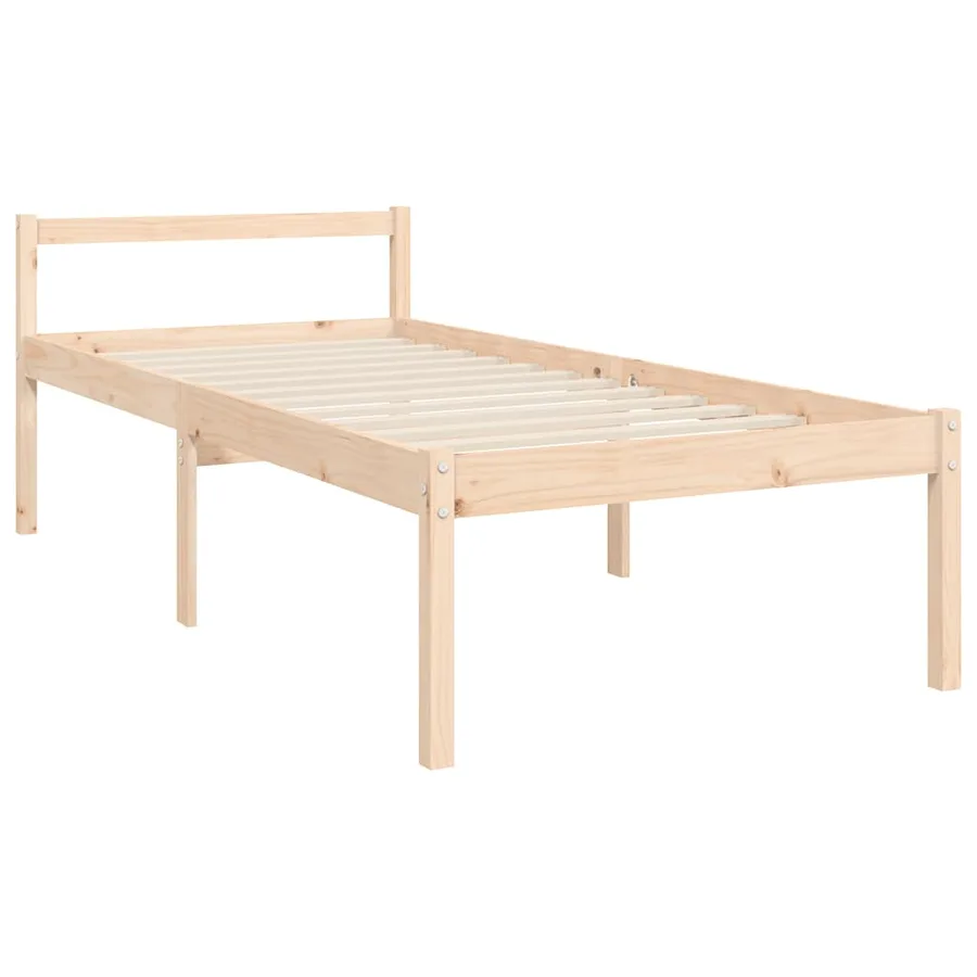Lit pour personne âgée sans matelas bois massif - 9