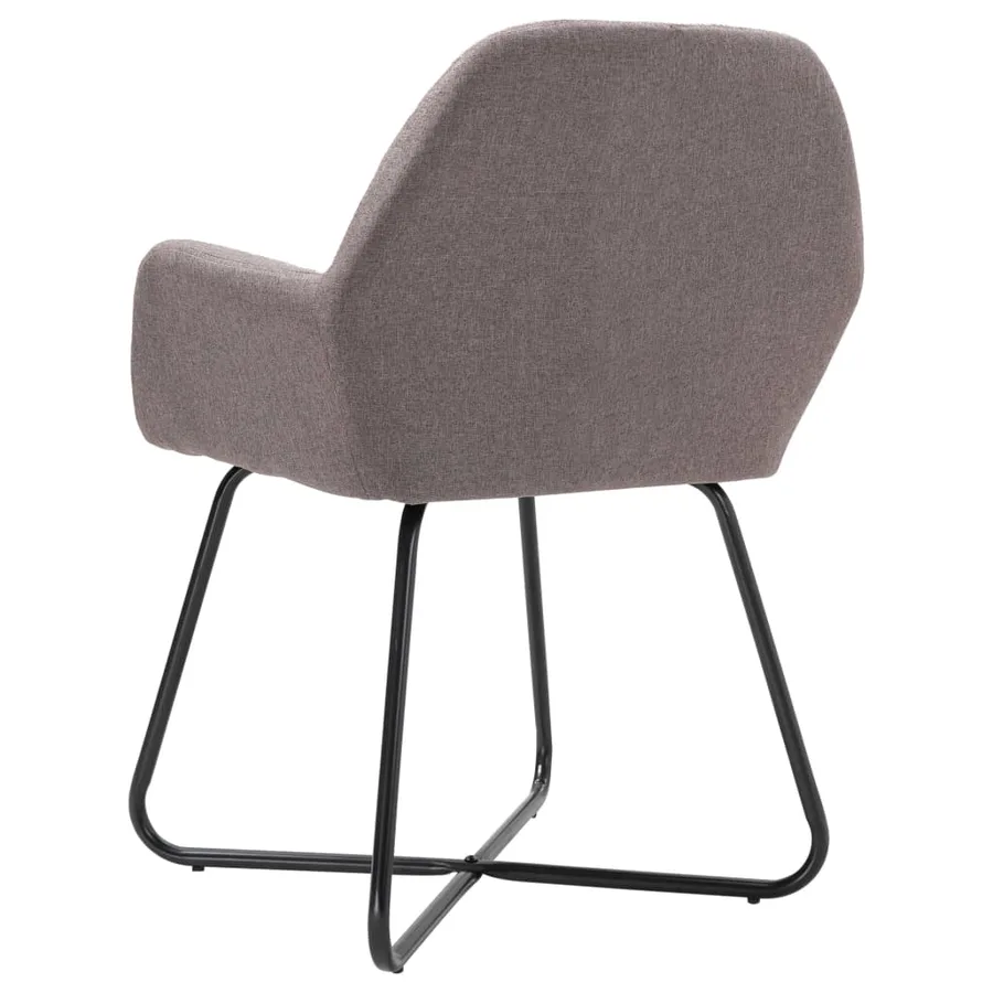 Chaises à manger lot de 2 taupe tissu - 5