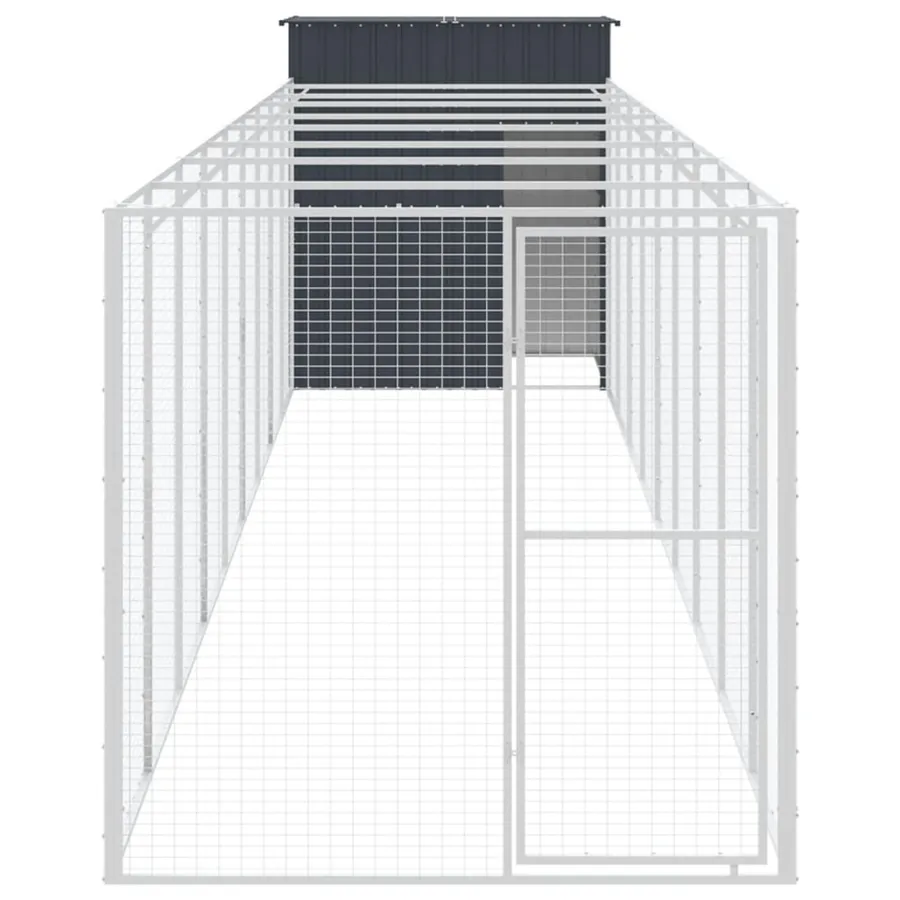 Niche pour chien avec cour anthracite 165x1067x181 cm - 3