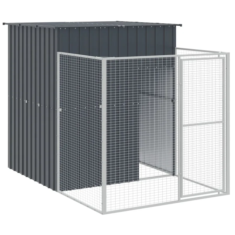 Niche pour chien avec cour anthracite 165x1067x181 cm - 6