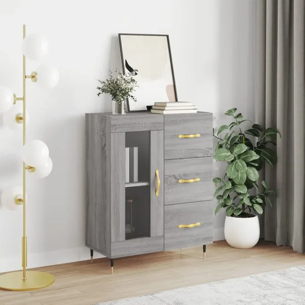 Buffet sonoma gris 69,5x34x90 cm bois d'ingénierie