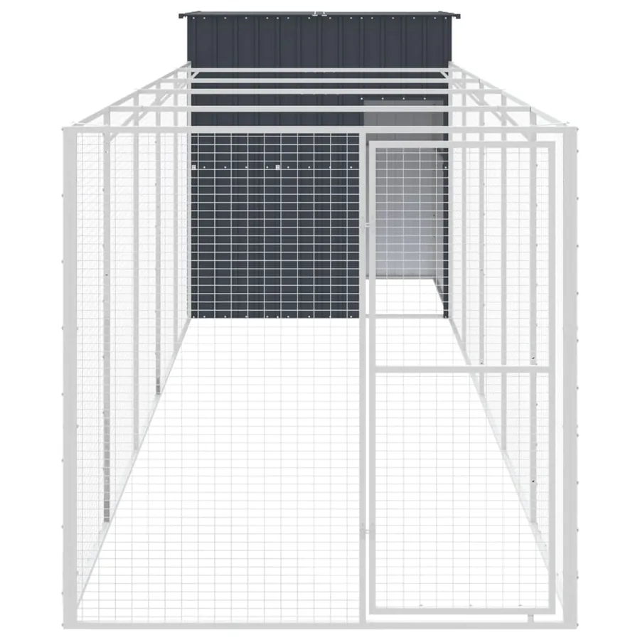 Niche pour chien avec cour anthracite 165x659x181 cm - 3