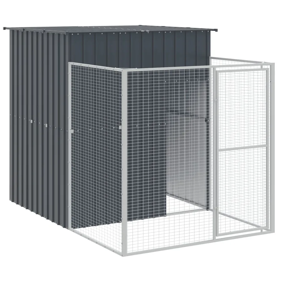 Niche pour chien avec cour anthracite 165x659x181 cm - 6