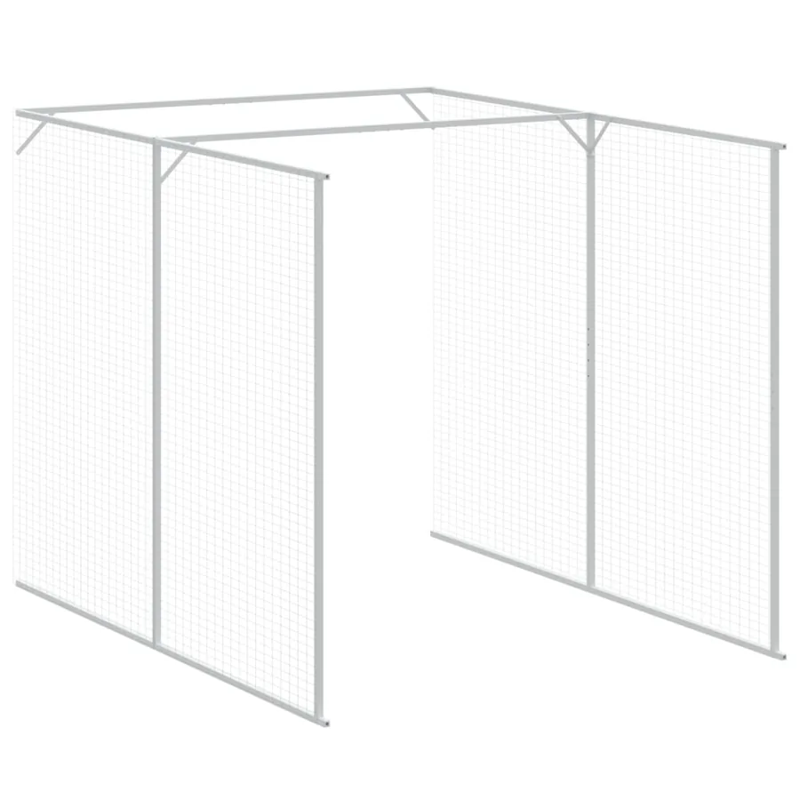 Niche pour chien avec cour anthracite 165x659x181 cm - 7