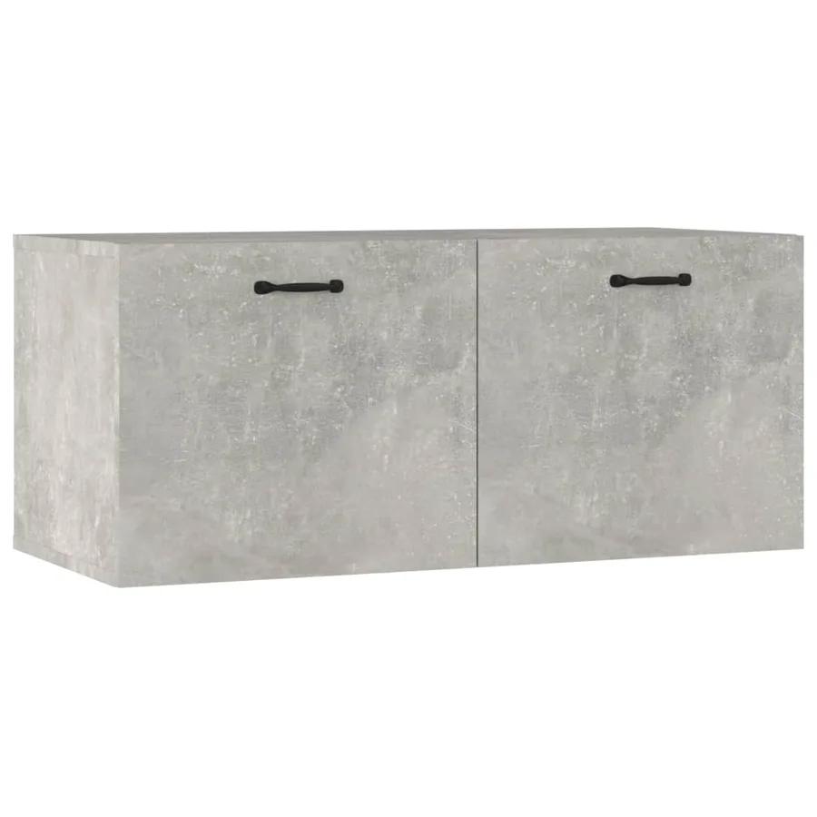 Armoire murale gris béton 80x36,5x35 cm bois d'ingénierie - 2