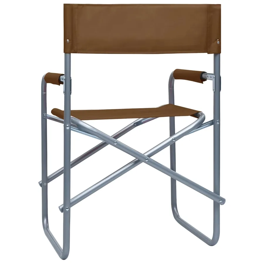 Chaises de metteur en scène lot de 2 Acier Marron - 5