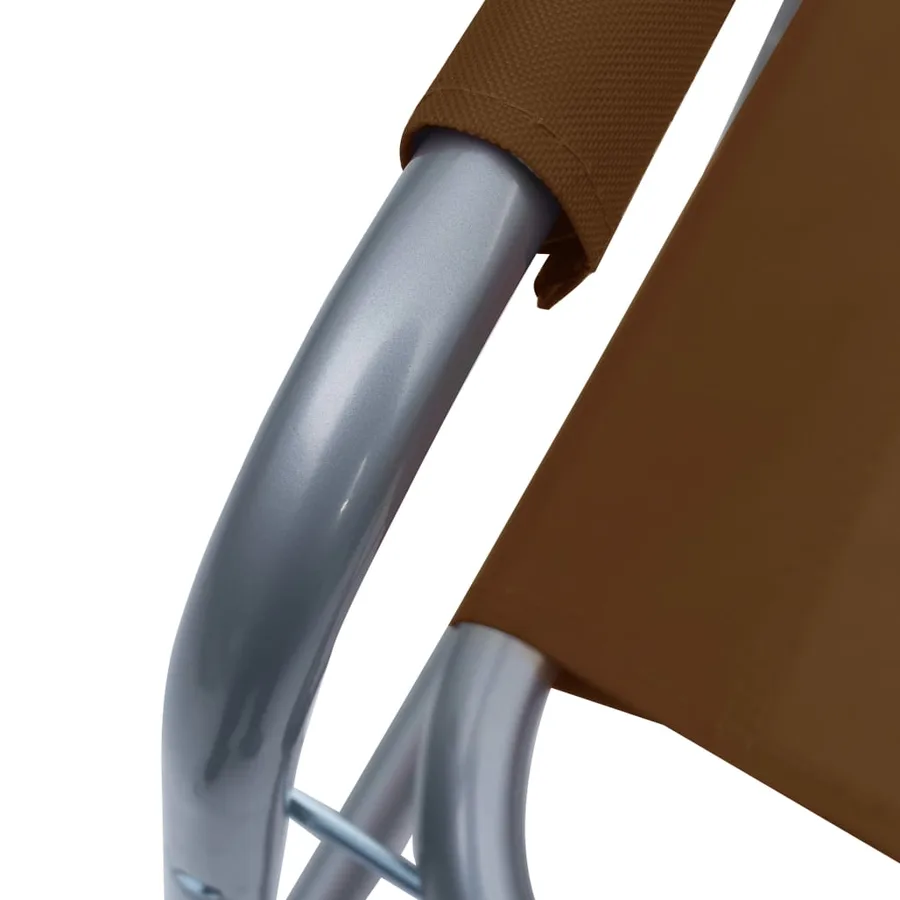 Chaises de metteur en scène lot de 2 Acier Marron - 8