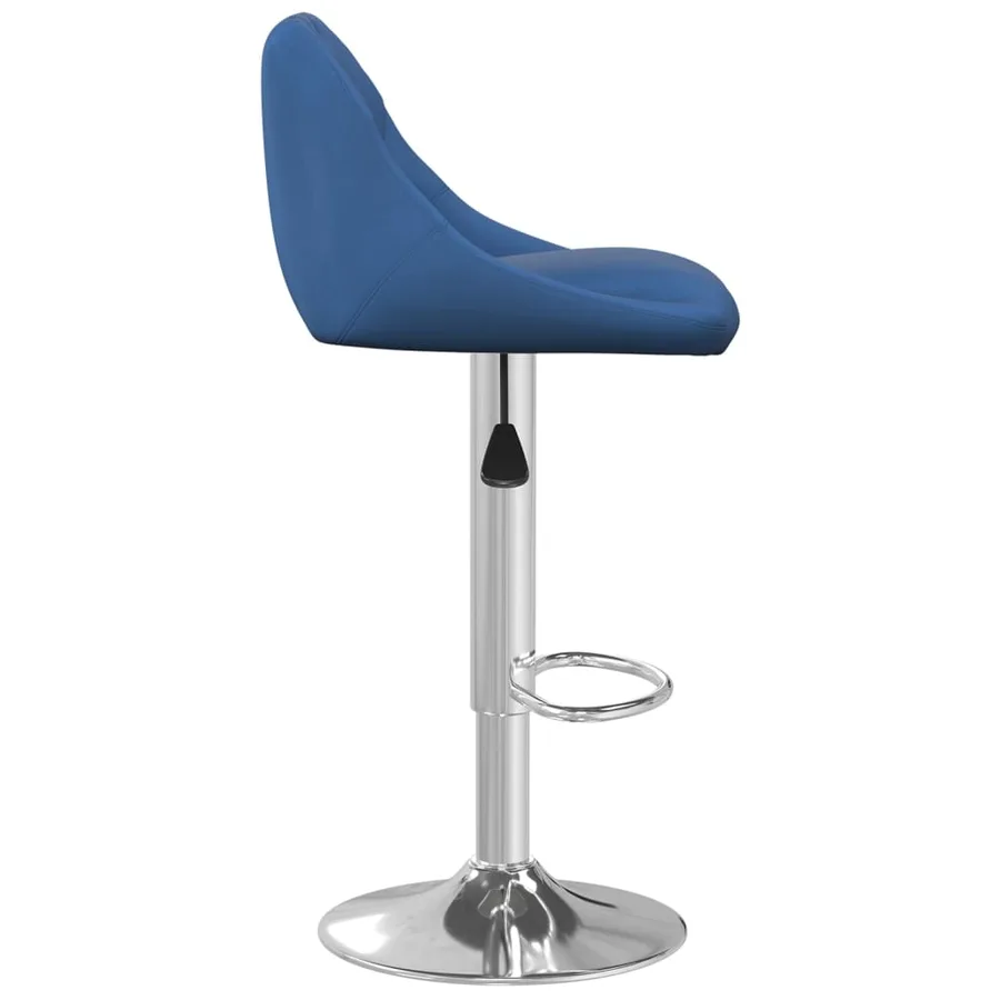 Tabourets de bar lot de 2 bleu velours - 5