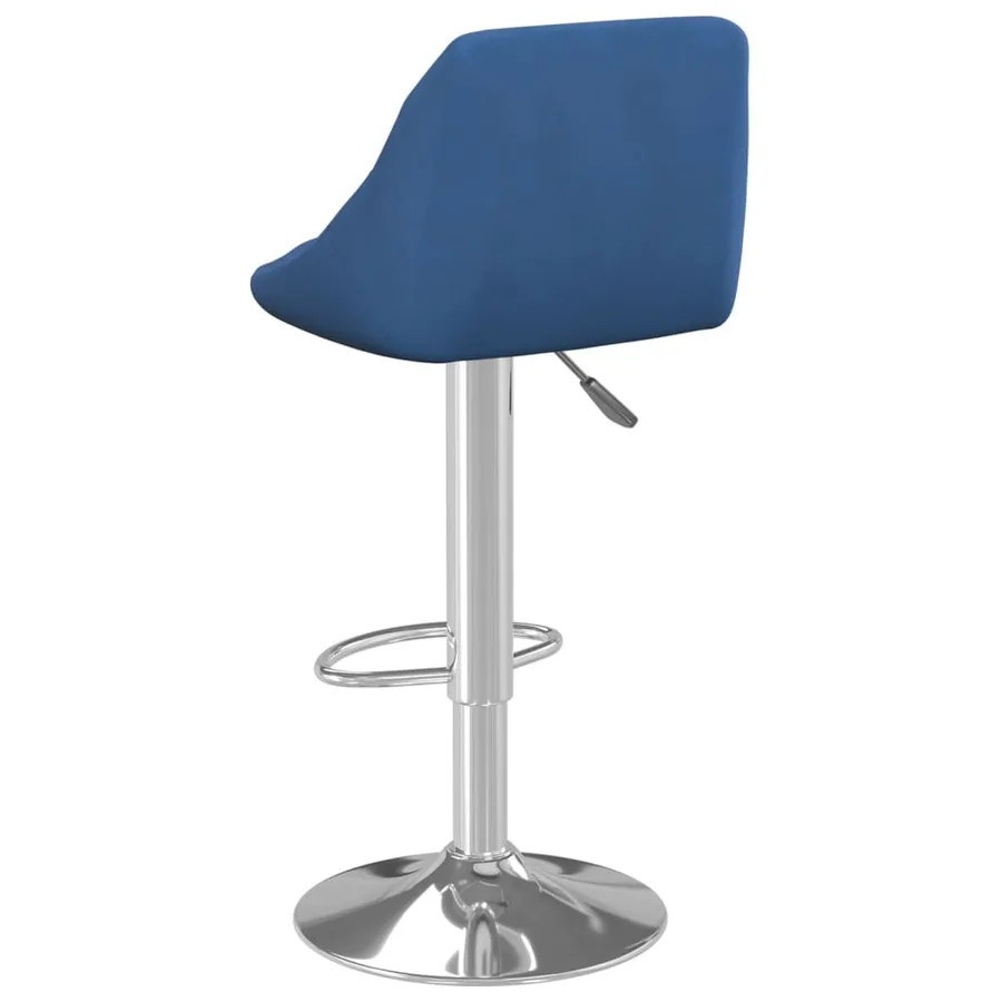 Tabourets de bar lot de 2 bleu velours - 6