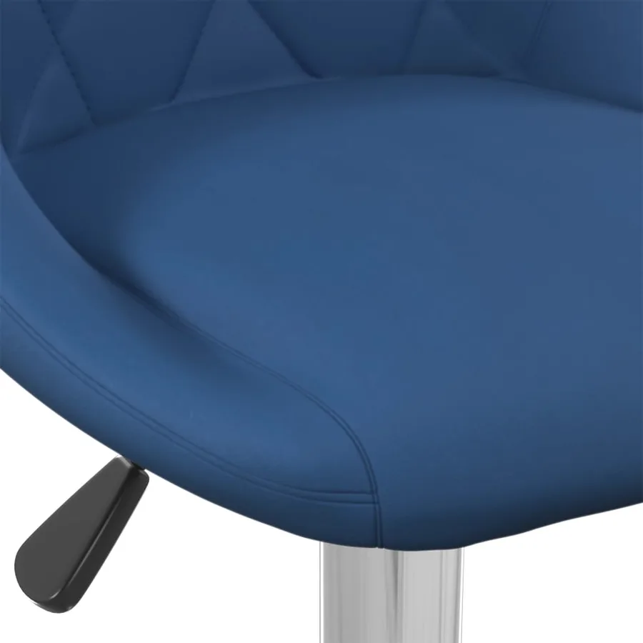 Tabourets de bar lot de 2 bleu velours - 8