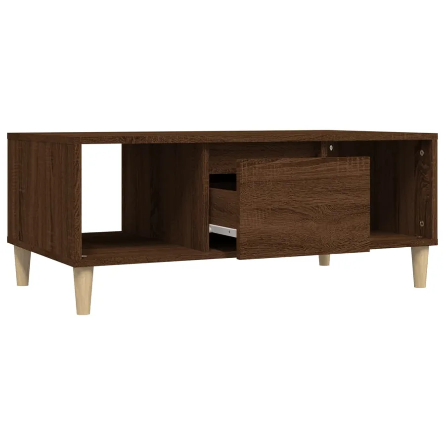 Table basse Chêne marron 90x50x36,5 cm Bois d'ingénierie - 6