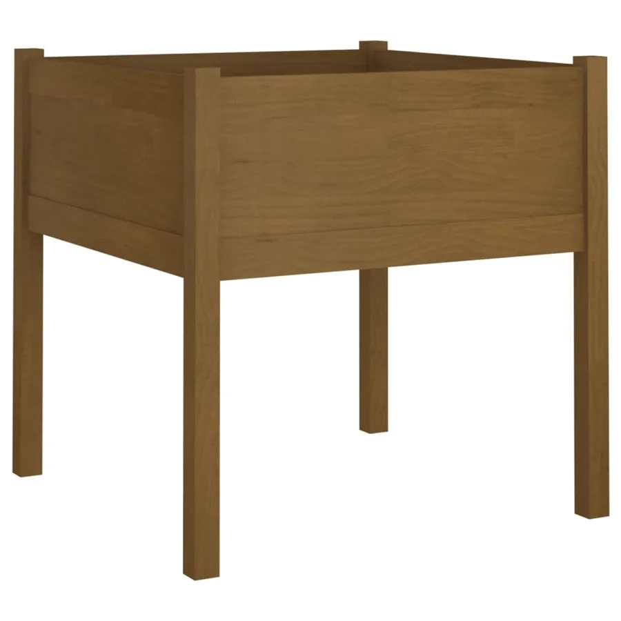 Jardinières 2 pcs Marron miel 70x70x70 cm Bois de pin massif - 4