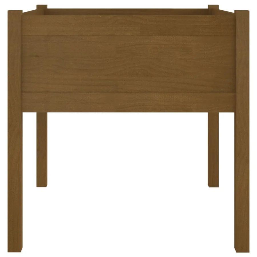 Jardinières 2 pcs Marron miel 70x70x70 cm Bois de pin massif - 5
