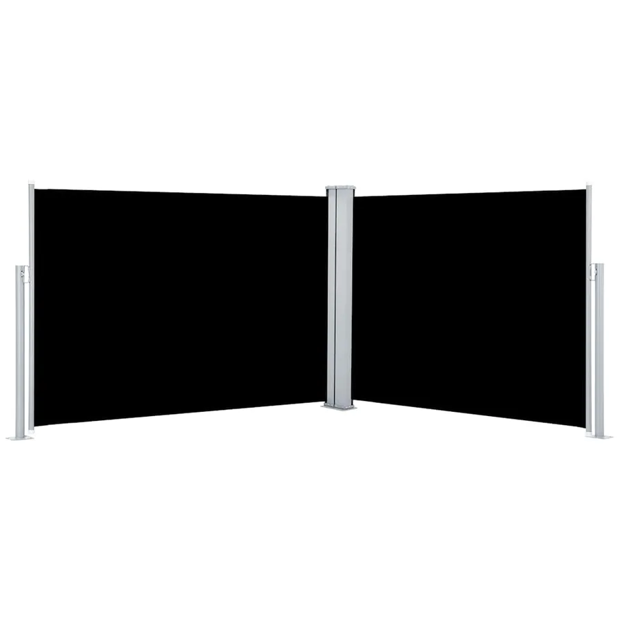 Auvent latéral rétractable Noir 120 x 1000 cm - 2
