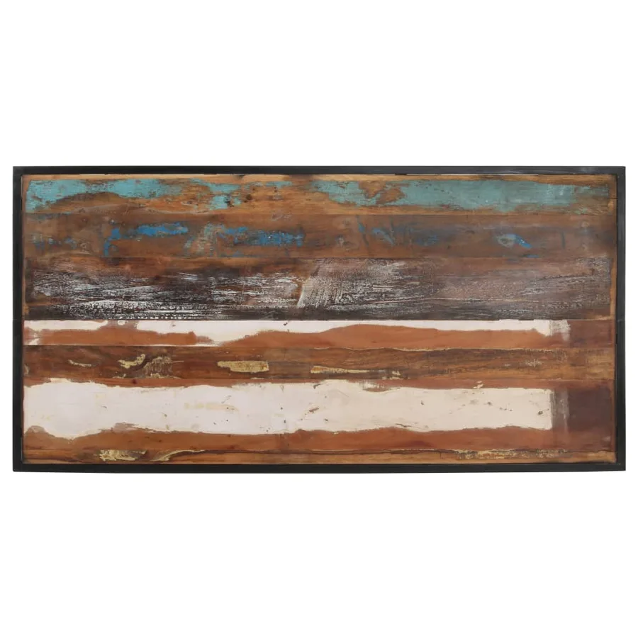 Table de salle à manger 140 cm Bois de récupération massif - 4