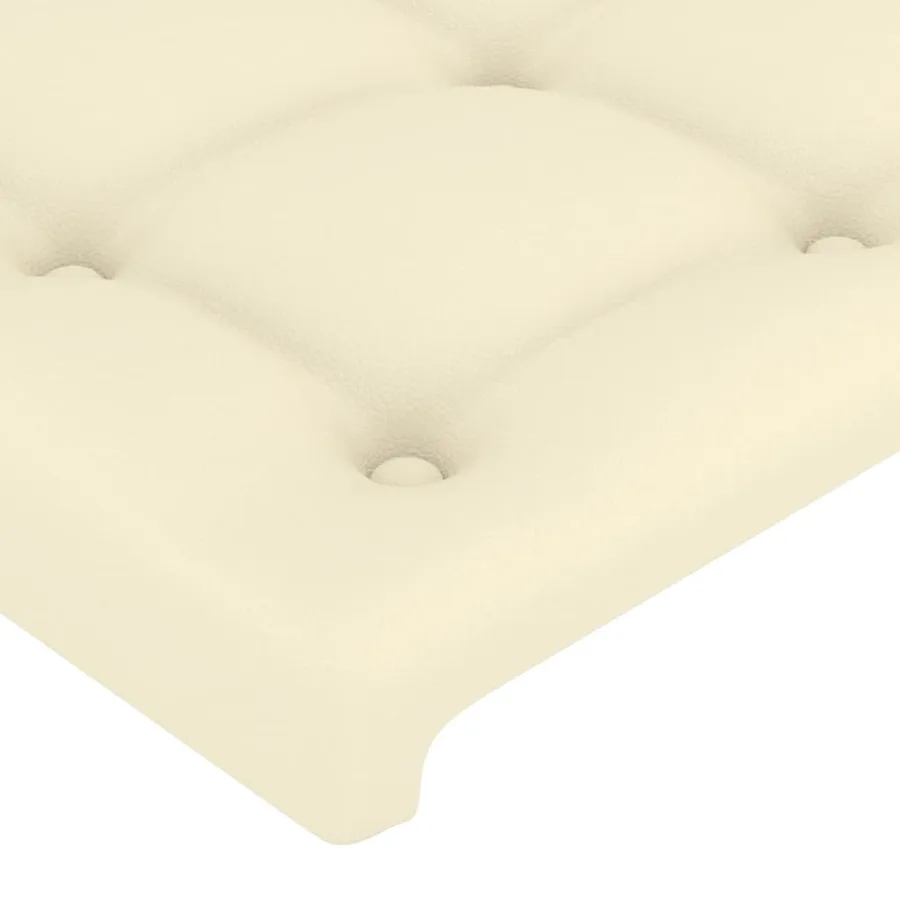 Cadre de lit sans matelas crème 200x200 cm similicuir - 10
