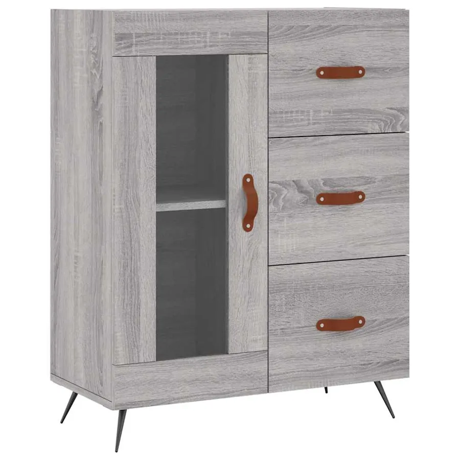 Buffet sonoma gris 69,5x34x90 cm bois d'ingénierie - 2